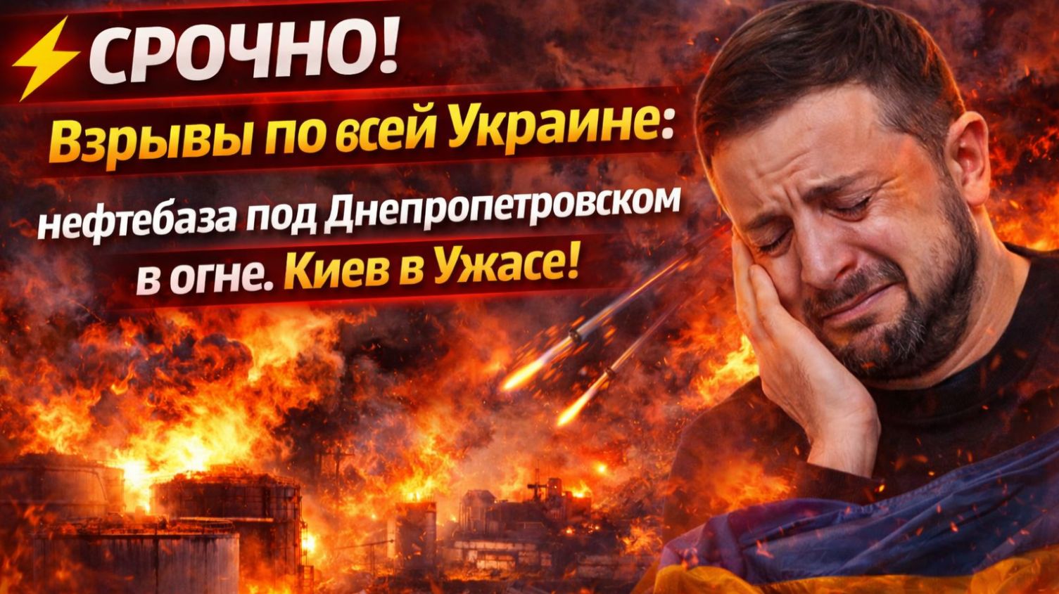 УКРАИНА В ОГНЕ! Взрывы и пламя российские войска уничтожили нефтебазу под Днепропетровском