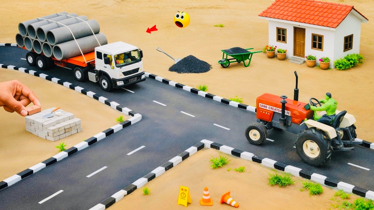 МУЛЬТИКИ ДЛЯ ДЕТЕЙ! ВЕСЕЛАЯ ФЕРМА!ТРАКТОР СТРОИТ ДОРОГУ