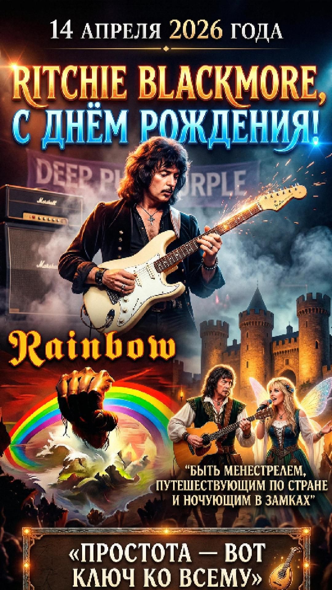 14 апреля День рождения Ричи Блэкмора_ Smoke On The Water