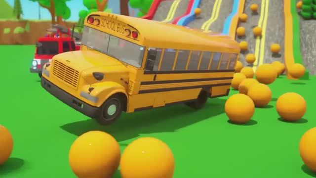 Мультики для детей - Колеса автобуса - Колеса в форме футбольного мяча - Детские песенки для малышей