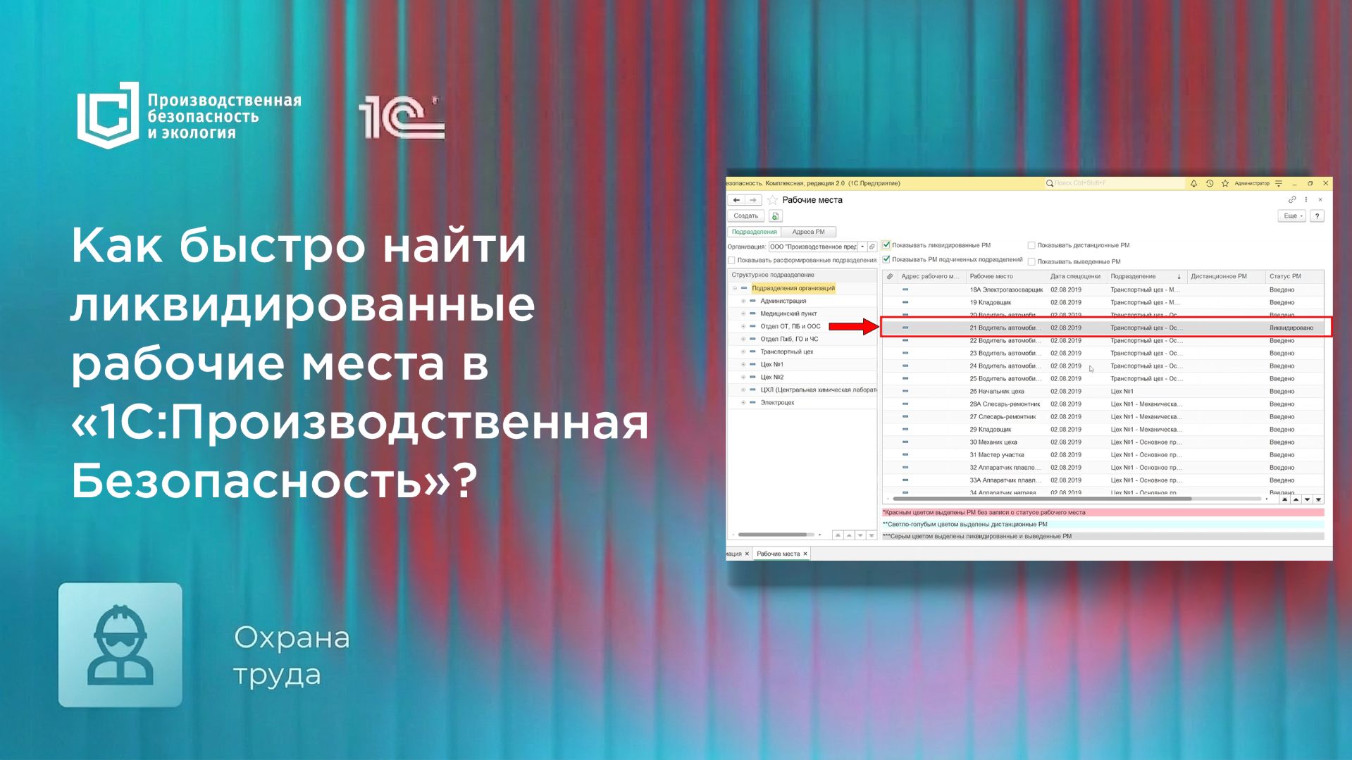 Как быстро найти ликвидированные рабочие места в 