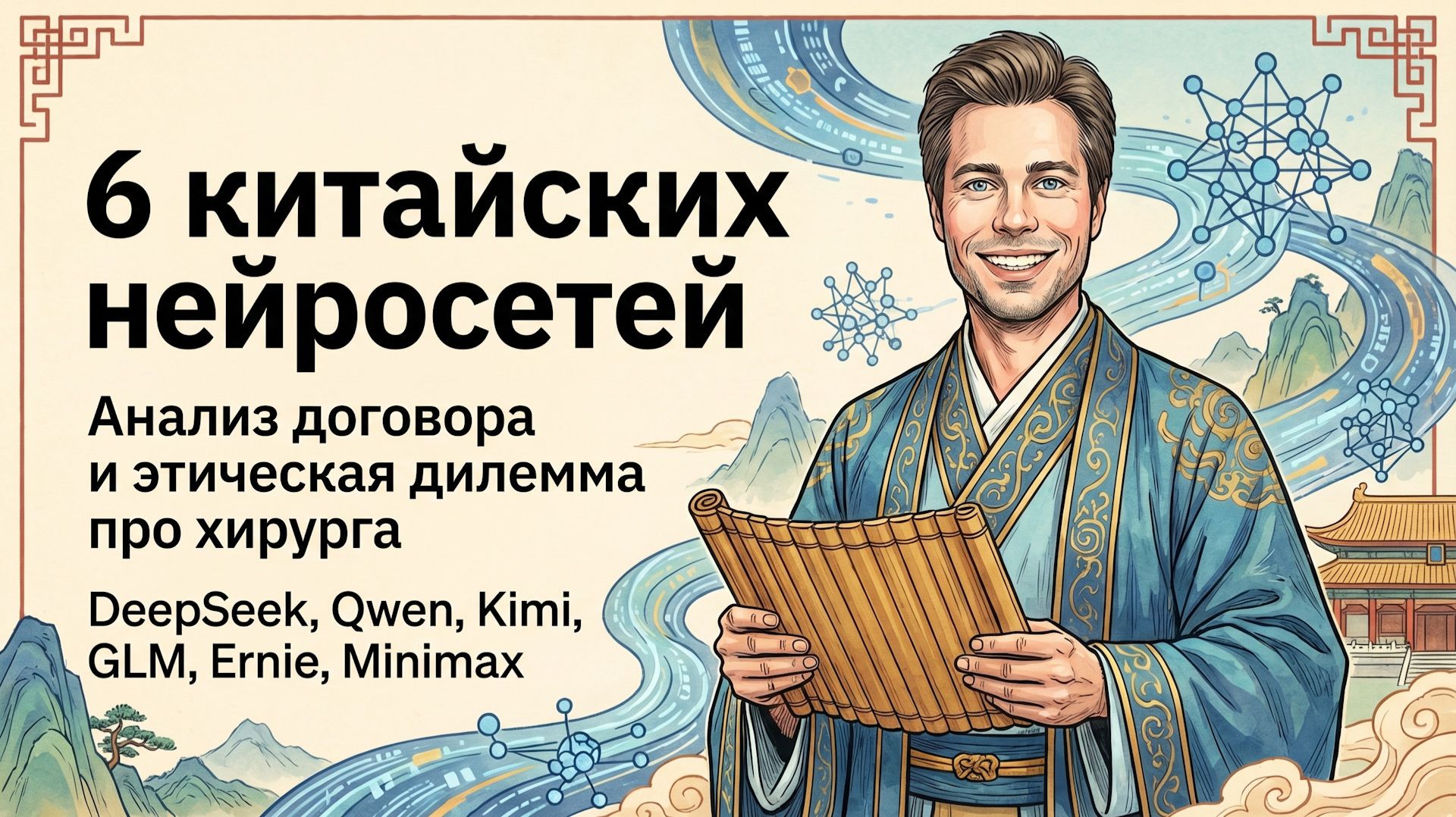 6 китайских нейросетей - анализ договора и этическая дилемма про хирурга