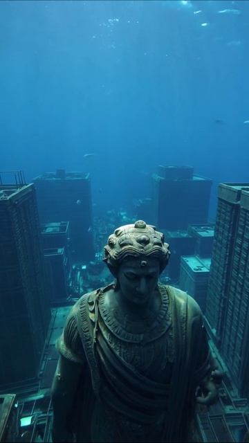 Затопленный город и статуя: загадки подводного мира #подводныеисследования #затопленныйгород #мисти
