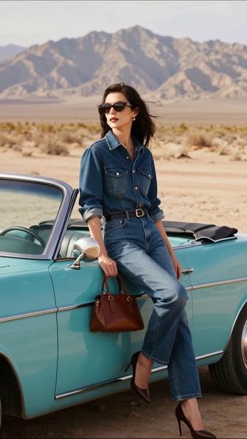 Элегантность и стиль на фоне пустыни #мода #стиль #путешествие