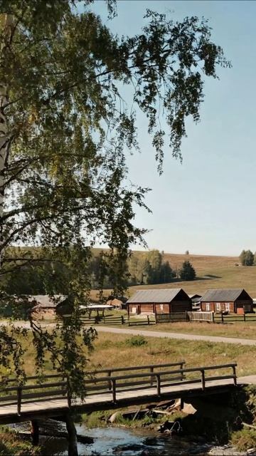 Уютная деревня среди природы #природа #деревня #пейзаж