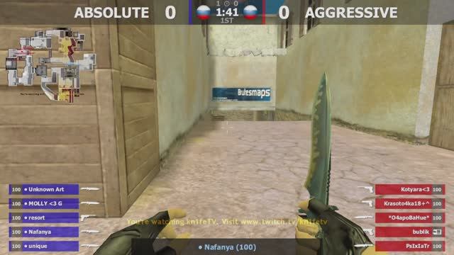 ABSOLUTE -vs- AGGRESSIVE | 2 карта | Шоу-Матч | @kn1feTV