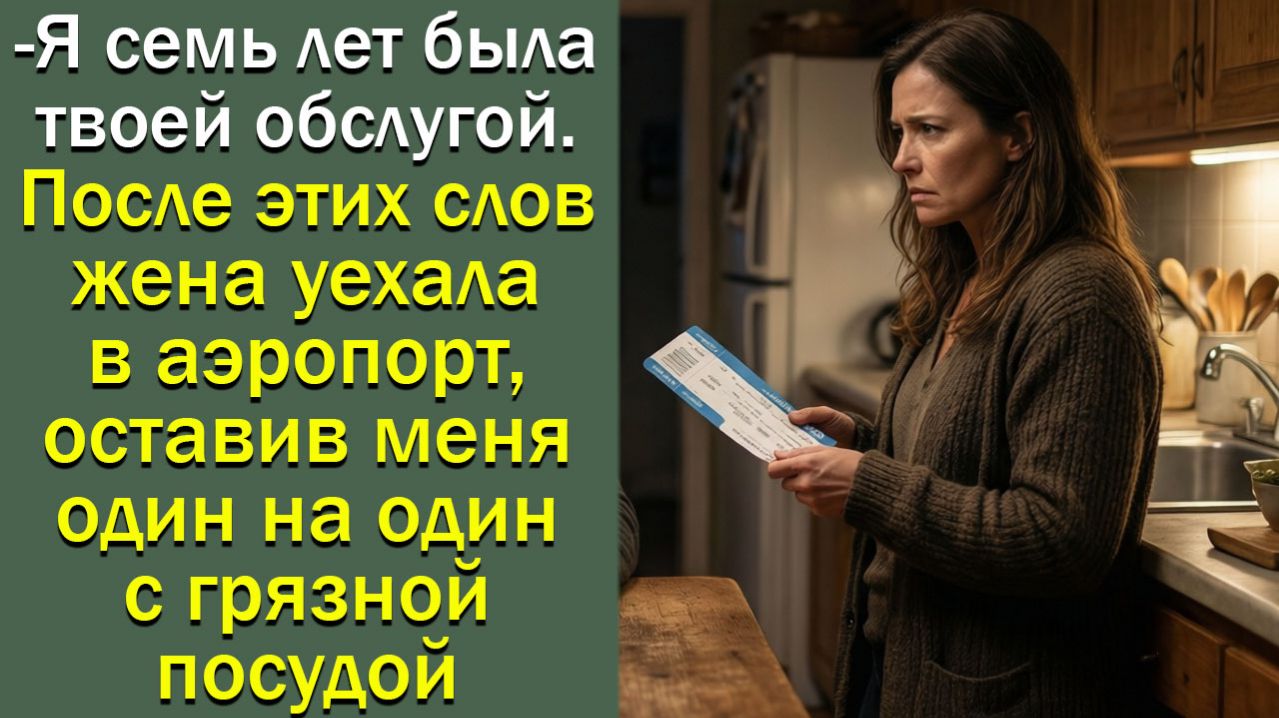 - Я семь лет была твоей обслугой. После этих слов жена уехала в аэропорт