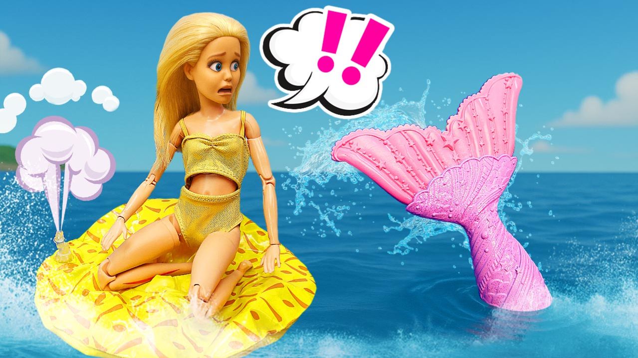 🏖 Барби в беде! Шторм, круг и Русалка-Спасительница 🐚