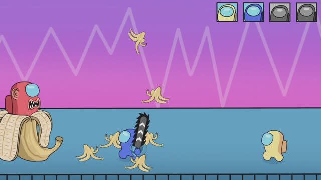 Амогусы против хоррор мобов и капучино балерина, анимация