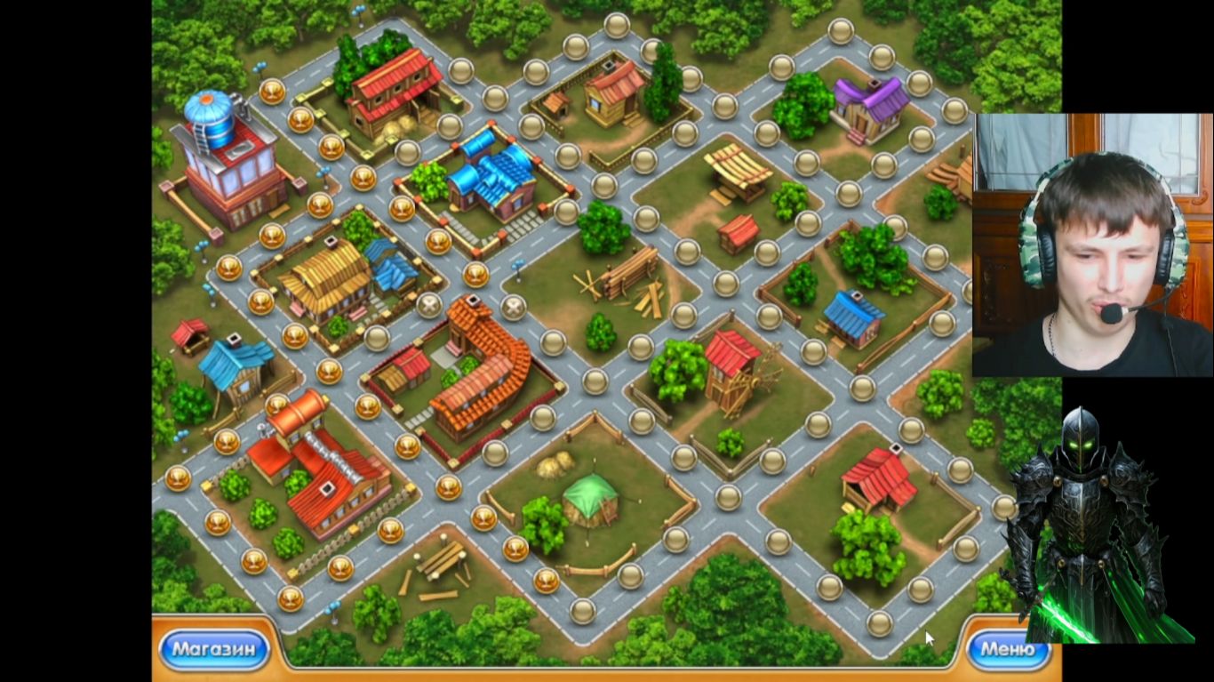 тёмный рыцарь прошёл 4 ур. на золото 2 ур. сложные в весёлай ферме 3 американский пирог. 6 серия.