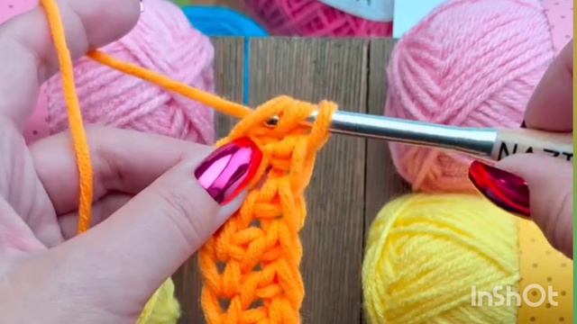 Первый ряд без цепочки из воздушных петель.