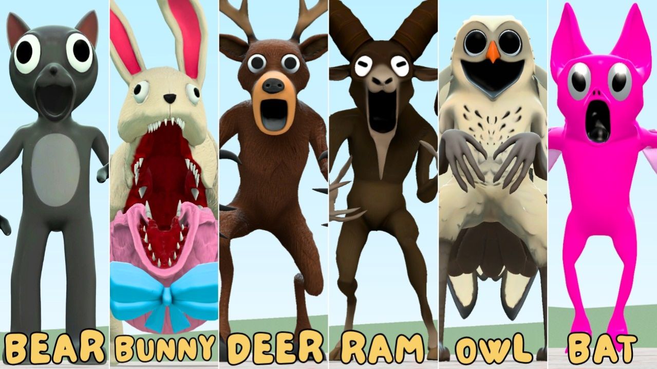 Все Монстры-Боссы Roblox 99 Ночей В Лесу В Garry's Mod