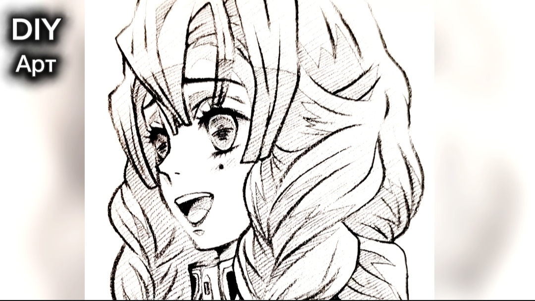 Вот как нарисовать аниме девушеку карандашом. DIY Арт