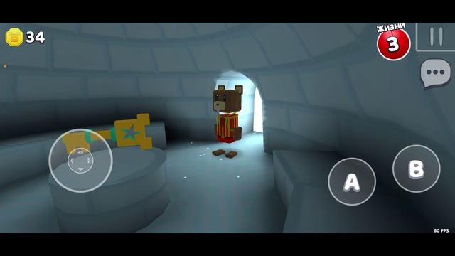 Malai & Papa играют в Super Bear Adventure ледяной город