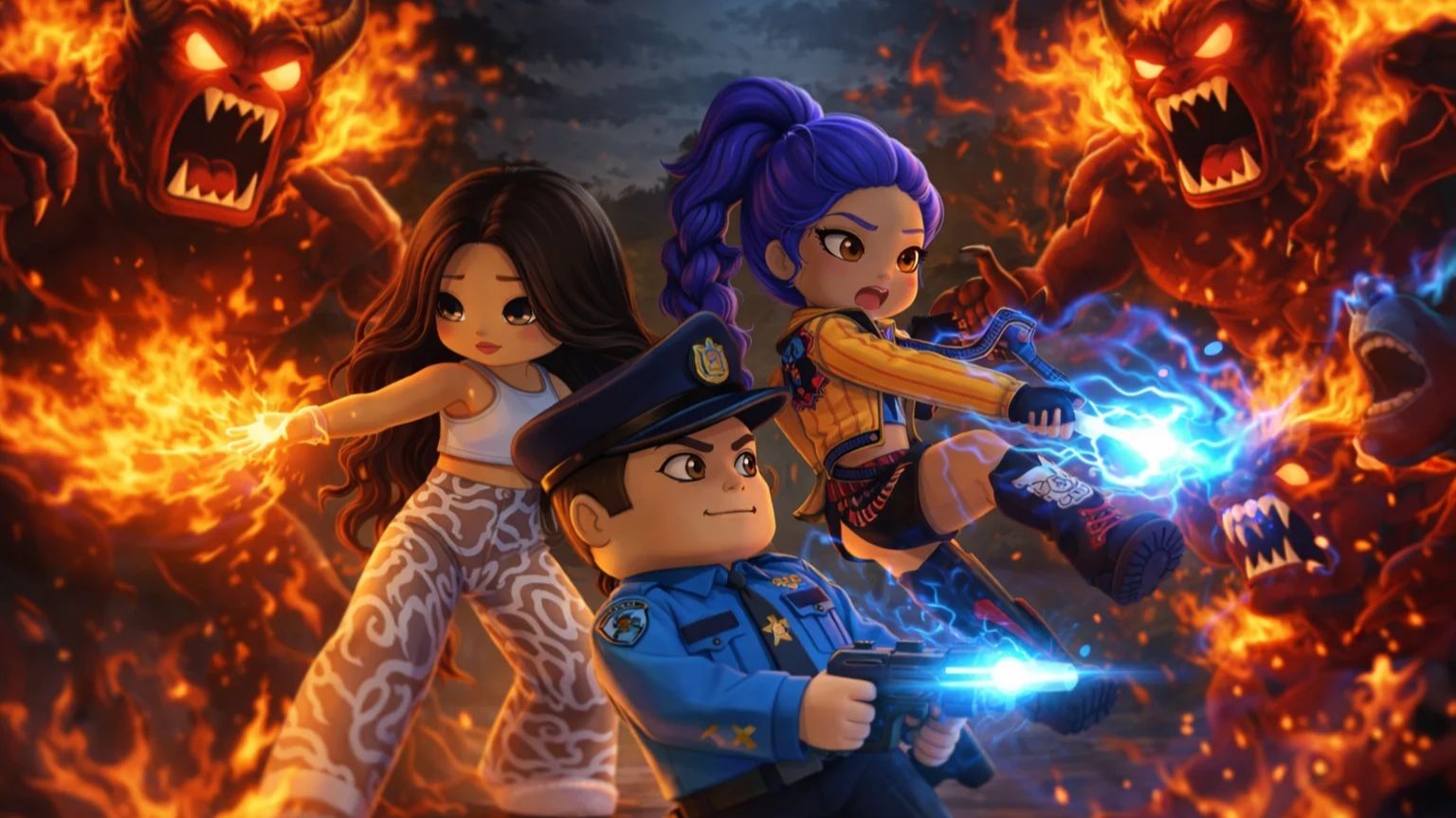 Brookheaven ПОМОГАЮ РУМИ ИЗ К-ПОП ОХОТНИЦ ЛОВИТЬ МОНСТРОВ В БРУКЕ!