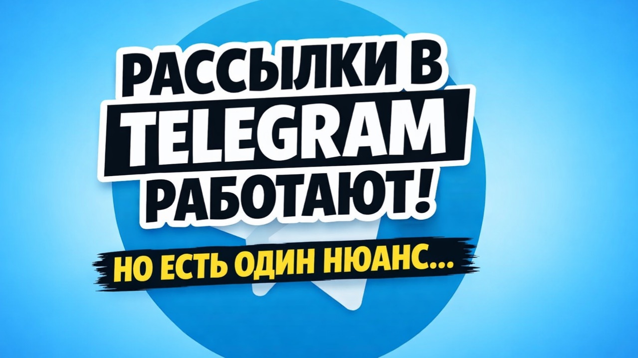 Можно ли в ТЕЛЕГРАММ сделать рассылку? МОЖНО - НО ЕСТЬ НЮАНС