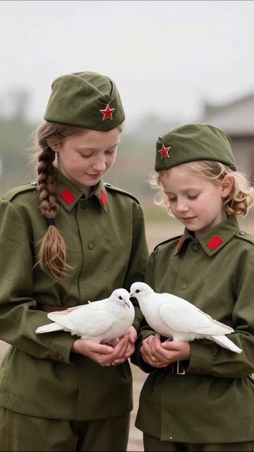 Печальная судьба мира: дети и мирные голуби #война #дети #память