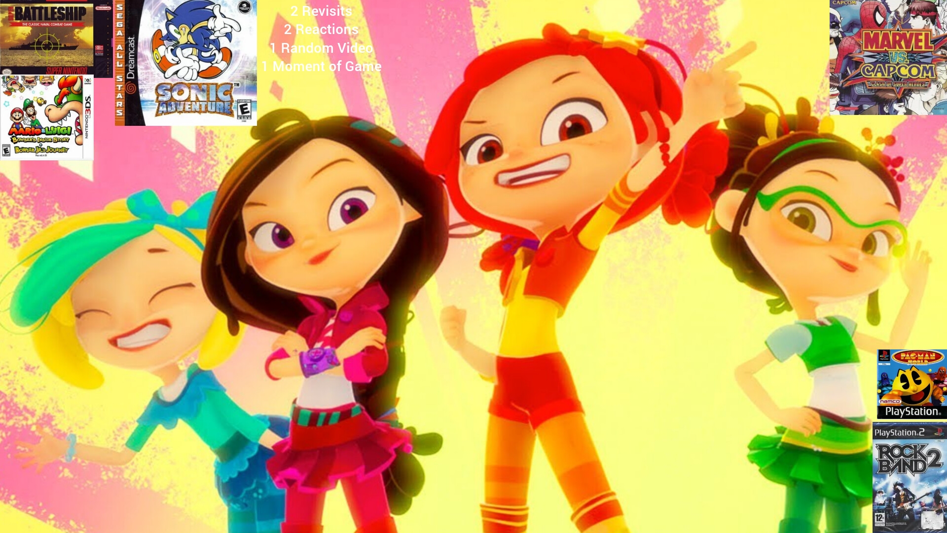 18 IN 1 (DC-PS3-PS2-PS1-WII-GEN-SNES-9 Exe Games) Gameplay,2 Revisits,2 Reactions,1 Moment,1 Random