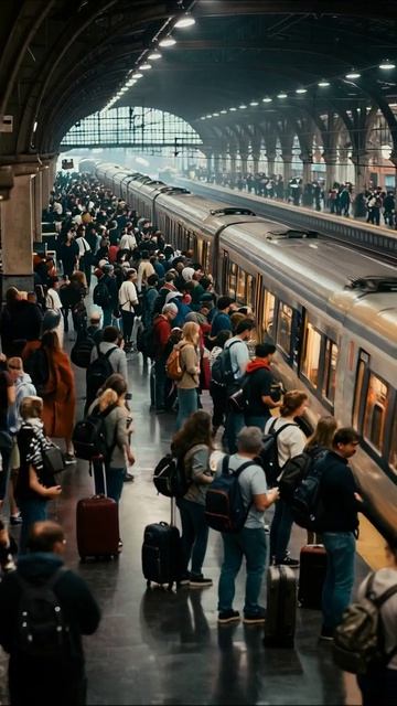 Потерянные среди толпы: надеяться на исход #город #поезд #жизнь