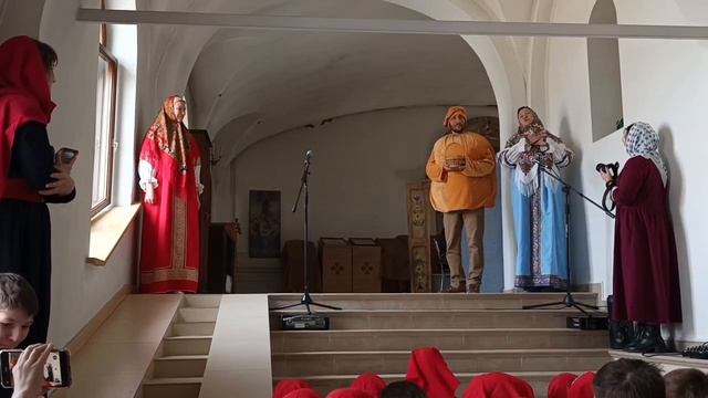 Сказка - Пасхальный Колобок, выступление Родителей воск. шк. Благовест.