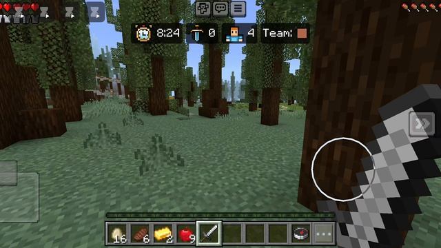 играю первый раз в игру в майнкрафт Survival Games. некоторых игроков получилось убить!