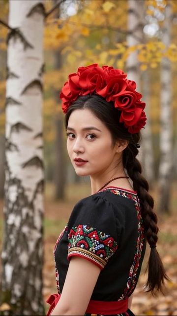 Красота в осени: традиционный наряд #культура #осень #мода