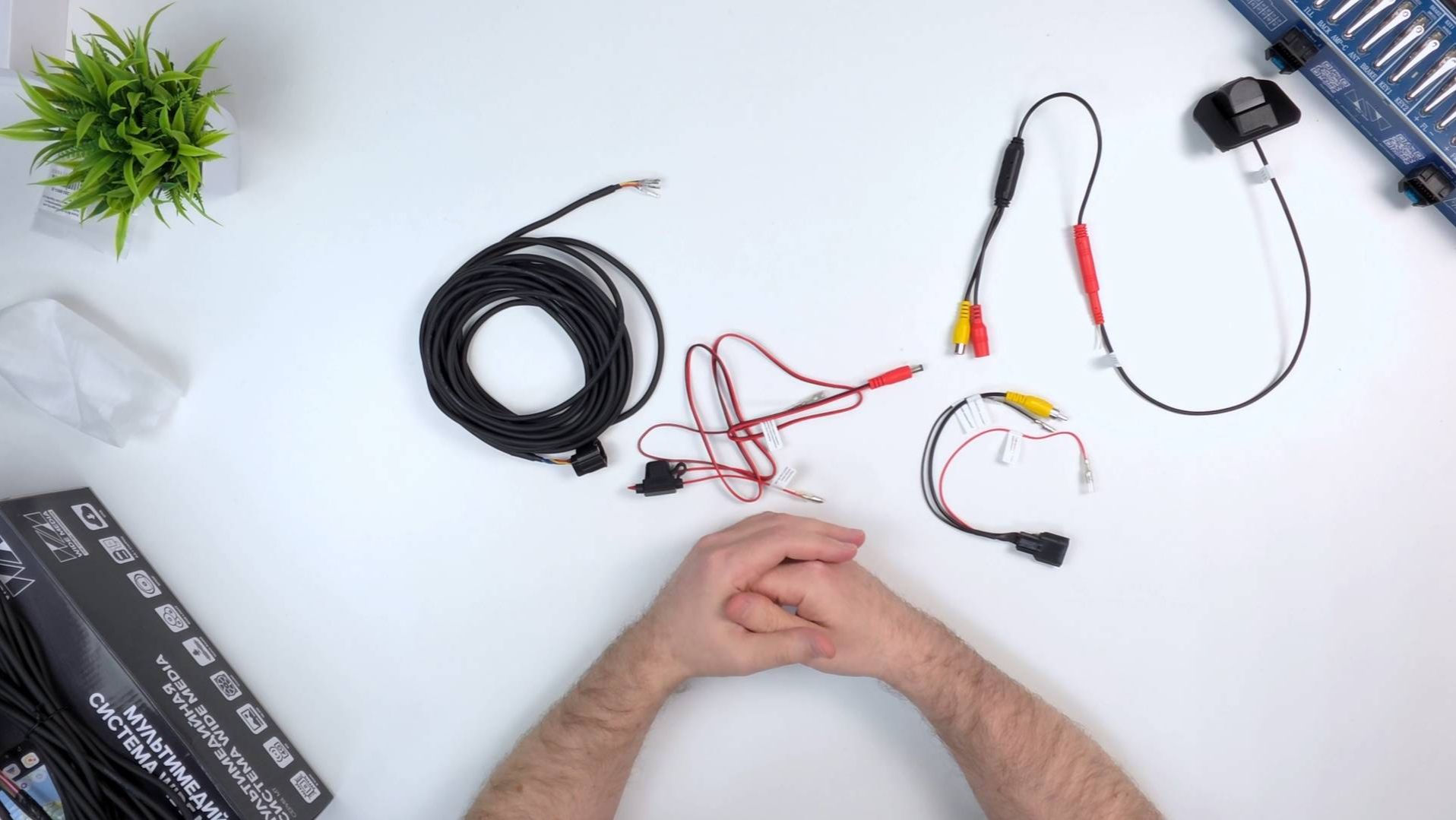 Схема подключения жгута к камерам CAM-7