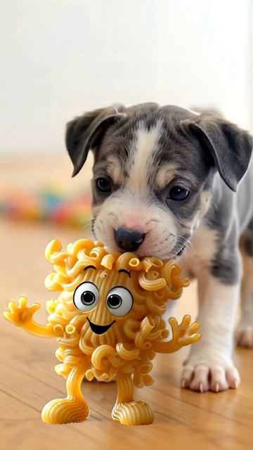 Макарошка и щенок