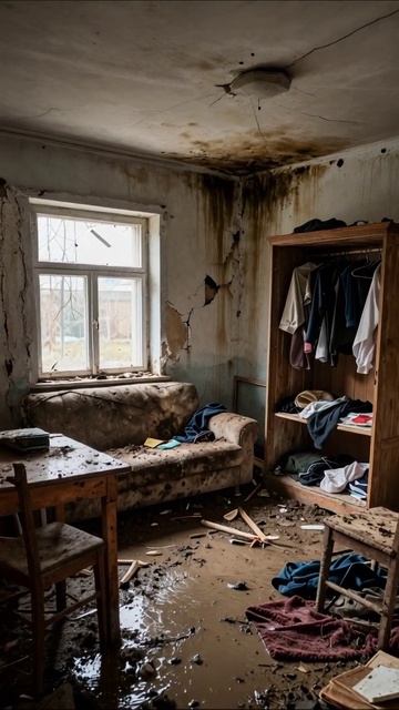 Заброшенный мир: отражение потерь #разрушение #заброшенное #печаль