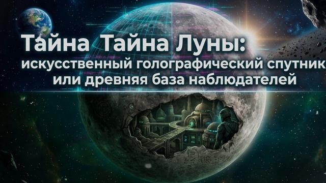 Тайна Луны: искусственный голографический спутник или древняя база наблюдателей