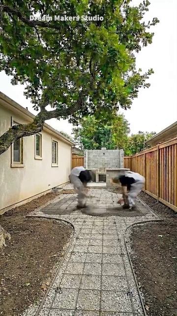 Современный дизайн двора😍