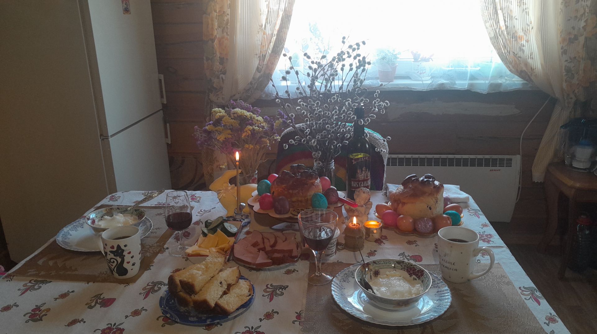 Мой🫠Загородный🏡дом в🌲Сибири/Какой🍿 Кулич в разрезе/Пасхальный🧆завтрак🍝и ужин 12.04.2026 #пасха