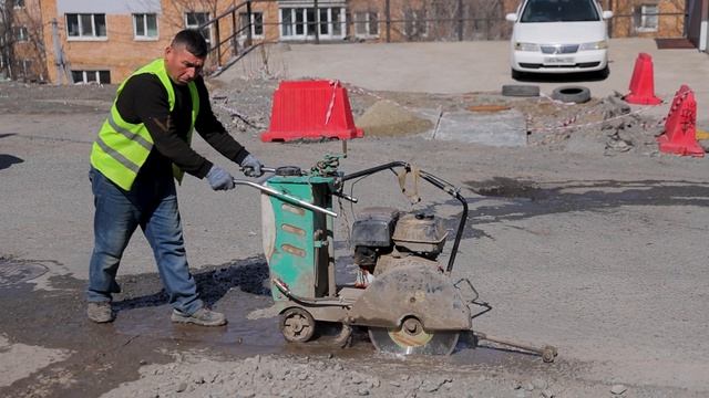 Благоустройство участков после ремонта на теплосетях.