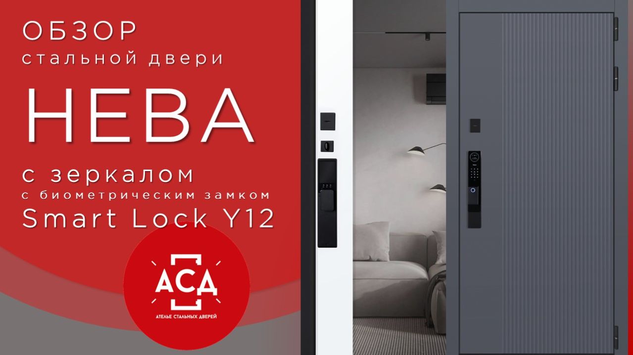 Нева с зеркалом с биометрическим замком Smart Lock Y12