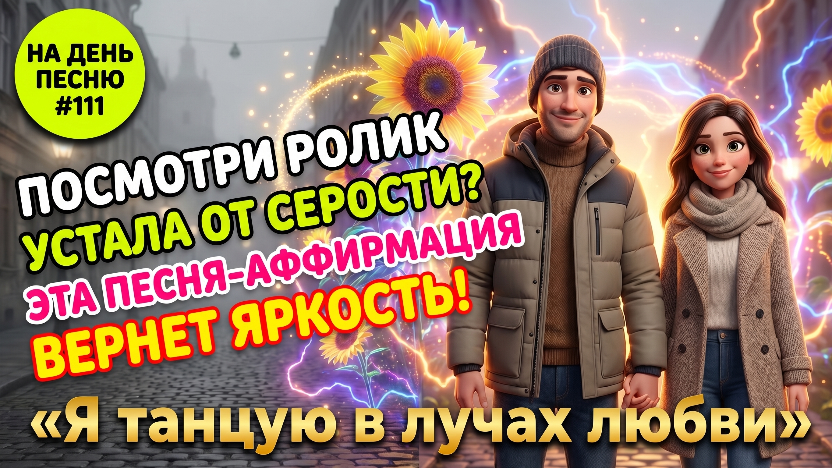 НА ДЕНЬ ПЕСНЮ #111 | Яркая ПЕСНЯ-АФФИРМАЦИЯ на любовь и радость | 