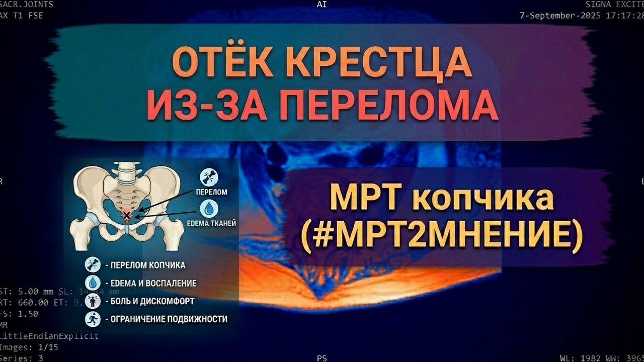 ТРАБЕКУЛЯРНЫЙ ОТЕК крестца (ПЕРЕЛОМ) на МРТ расшифровке копчика и крестца (ВТОРОЕ МНЕНИЕ)