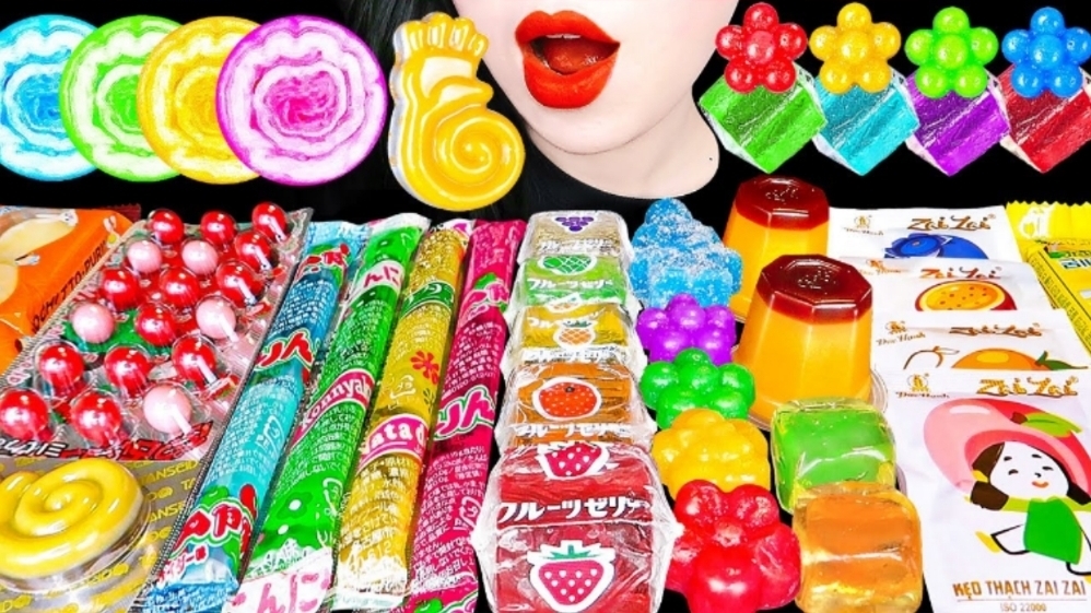 🌈 Радужные десерты 🌈 - СЛАДОСТИ и МАГИЧЕСКИЕ желе АСМР Мукбанг. ASMR еда.