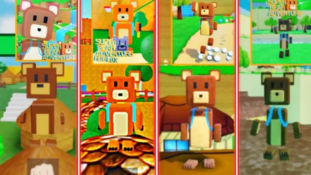 4 разные игры Super Bear Adventure в Roblox