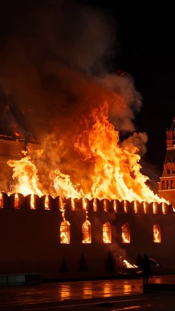 Сожжённые мечты: огонь и разрушение #пожар #разрушение #безысходность