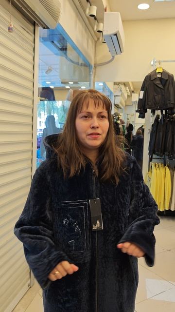 Примерка! Женская куртка из турецкой овчины