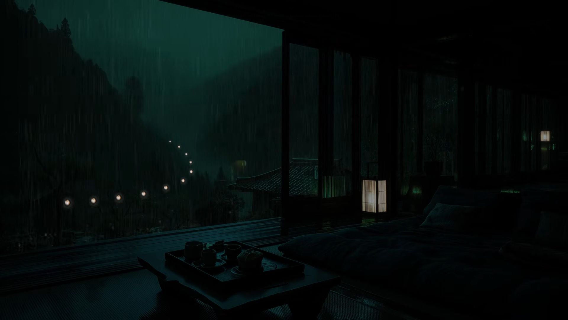 Ночной дождь за окном 🌧️ Уютная атмосфера для сна и расслабления