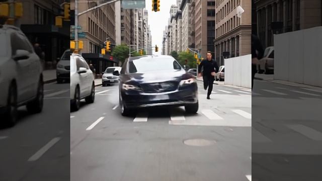 машина едет