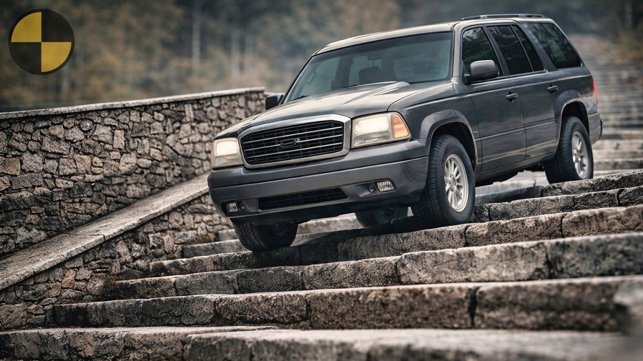 Машины, спускающиеся по лестнице | BeamNG Drive