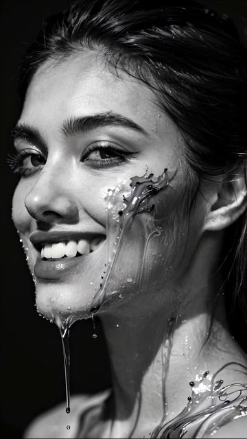 Искусство воды: Совмещение красоты и элементов #фотография #арт #чернобелое