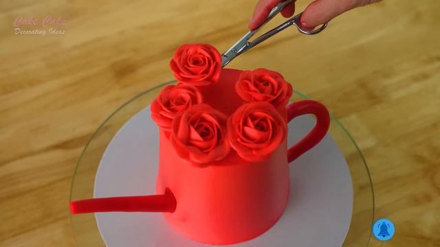 Красивый торт в виде цветочной корзины для любимых и идеи украшения шоколадного торта.