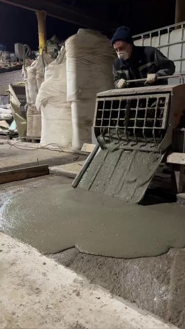 Паколь монолит, заливка смеси