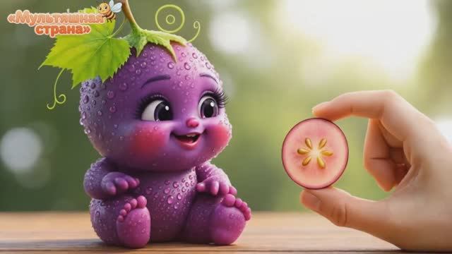 Фруктовые малыши кушают фрукты. Мими ИИ - анимация.