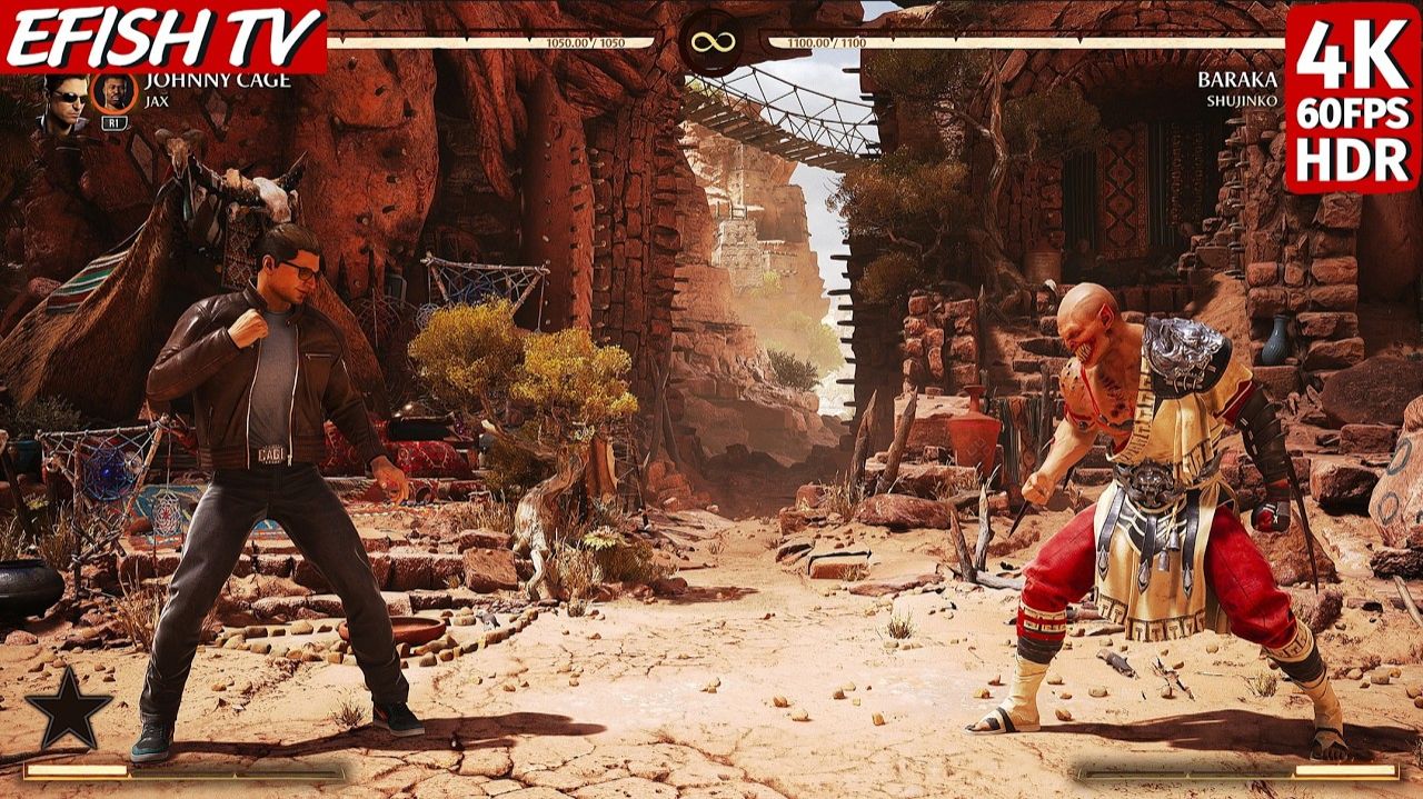 MK2 Movie Johnny Cage Vs Baraka (Hardest AI) - Mortal Kombat 1