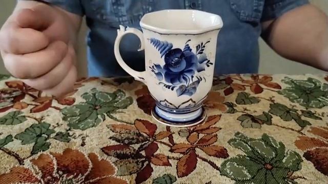 ЛЕНА СПАСИБО ЗА ПОДАРОК ДЕД ПЕЙ КРУЖКАМИ ИЗ ГЖЕЛИ НА ГОБЕЛЕНЕ