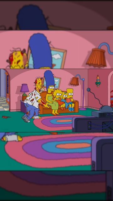 Мардж сбивает Гомера в заставке